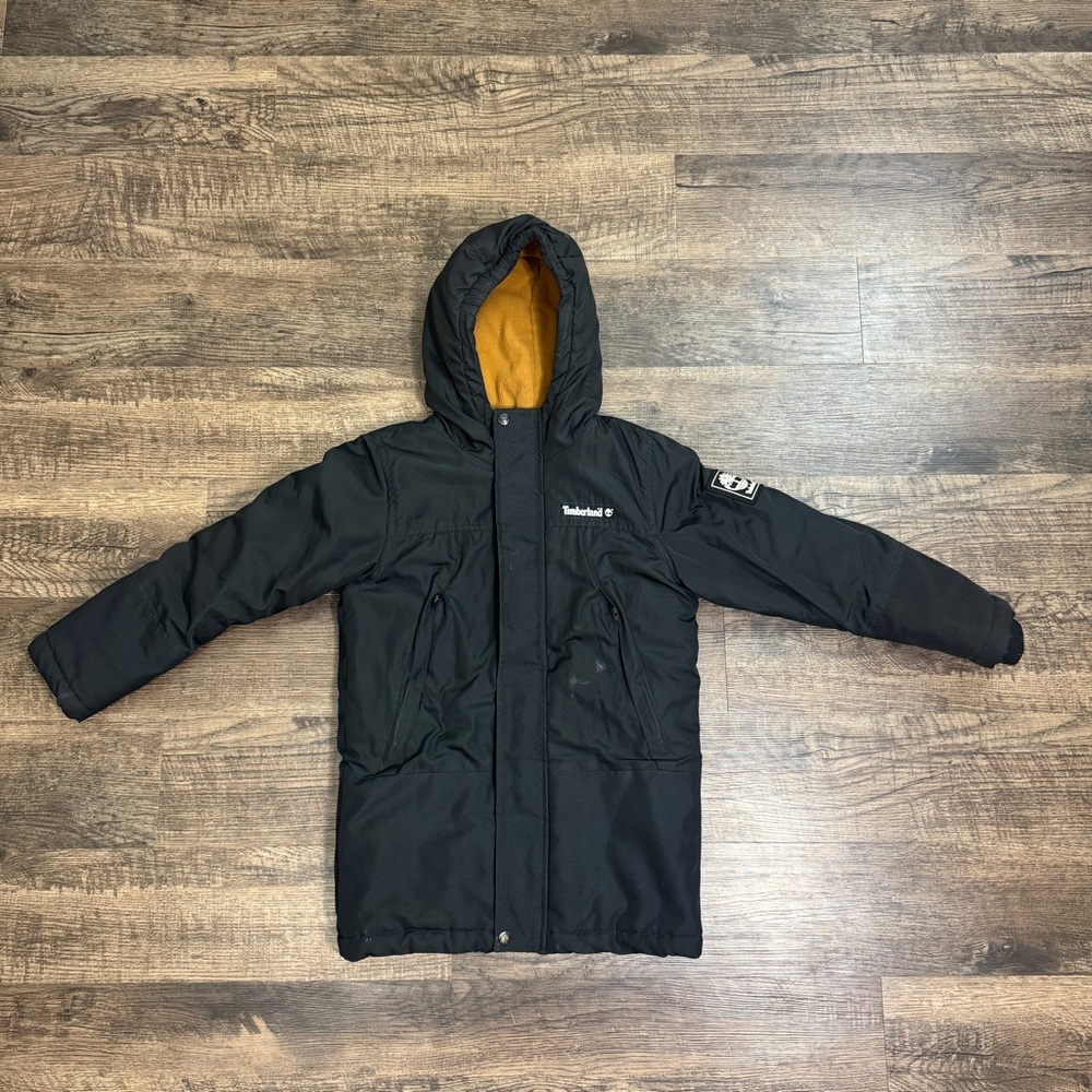 Timberland Kids Black Hooded Puffer Jacket